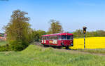996 726 und 796 702 als MSB 1 (Seligenstadt - Volkach Astheim) bei Prosselsheim 1.5.25