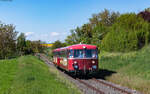 996 726 und 796 702 als MSB 5 (Seligenstadt - Volkach Astheim) bei Prosselsheim 1.5.25