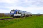 Regionalverkehr Start Alstom Coradia iLint Wasserstofftriebzug 554 112 am 05.04.24 auf der Taunusbahn