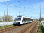 abellio 1648 951 als RE 74841 von Magdeburg Hbf nach Erfurt Hbf, am 11.04.2022 in Erfurt Ost.