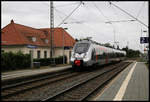 Abellio ET 9442105 nach Halle an der Saale fährt hier am 26.08.2020 um 17.07 Uhr in Wansleben am See ein.