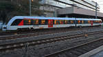Der Dieseltriebzug VT 12 12 02 Mitte Februar 2021 am Hauptbahnhof Wuppertal.
