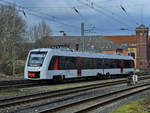 Der Triebzug VT 12 12 07 ist hier Mitte März 2021 kurz vor der Ankunft in Wuppertal-Unterbarmen zu sehen.