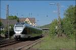 ET22006 fhrt bei Letmathe als ABR99619, (RE16  Ruhr-Sieg-Express ), von Siegen nach Essen Hbf, und wird in wenigen Minuten Letmathe erreichen. (09.05.2008)
