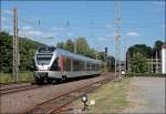 ET23007 erreicht als ABR99622 (RE16  Ruhr-Sieg-Express ) den Bahnhof Plettenberg auf der Reise von Essen Hbf nach Siegen.