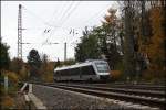 Ein LINT der ABELLIO Rail NRW verlsst Bochum-Hamme in Richtung Wanne-Eickel.