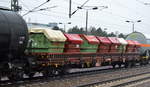 Drehgestell-Flachwagen vom Einsteller Ahaus Alstätter Eisenbahn Cargo AG (gehört zu VTG) mit der Nr.