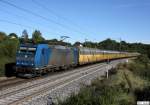 Alpha Train / TX Logistik 185 514-7 vor Ganzzug ARS Altmann Richtung Nrnberg, KBS 880 Nrnberg - Passau, fotografiert bei Laaber am 12.09.2011 