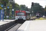 HENSTEDT-ULZBURG (Kreis Segeberg), 09.10.2020, ein AKN-Zug der Linie A3 trifft im Bahnhof Ulzburg Süd ein