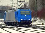 185 524-6 von Angel Trains Cargo rangiert am 13.02.2010 in Aachen West.