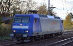 AMEH Trans - ArcelorMittal Eisenhüttenstadt Transport GmbH, Eisenhüttenstadt [D] mit ihrer  145-CL 203  [NVR-Nummer: 91 80 6145 099-8 D-EKO], inzwischen mit Firmenlogo beklebt am 08.11.22 Berlin Hirschgarten.