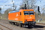 AMEH Trans - ArcelorMittal Eisenhüttenstadt Transport GmbH, Eisenhüttenstadt [D] mit ihrer  145-CL 001  [NVR-Nummer: 91 80 6145 081-6 D-EKO] am 29.03.23 Durchfahrt Bahnhof Saarmund.