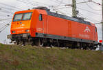 Lok 145 096 abgestellt auf dem Bahnhof Rügendamm. - 19.03.2024