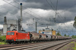 145-CL 001 der Arcelor Mittal,dem grössten Stahlproduzent der Welt,fährt in Gütersloh mit einem Getreidezug vorbei.Bild vom 25.5.2016