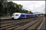 Einfahrt des Arriva ET 553 aus Maastricht in den HBF Aachen am 20.7.2020 um 14.12 Uhr.