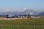 430 509 aus Salzburg kommend am 4.April 2022 bei Bernau am Chiemsee.