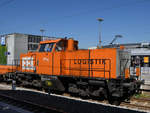 Die Diesellokomotive 214 001-0 durchfährt Ende Juni 2018 den Hauptbahnhof in Bochum.