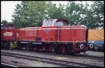 D 8, Mak Stangenlok, bei der Fahrzeugschau der Bentheimer Eisenbahn in Nordhorn am 21.5.1995.