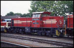 D 24 der BE bei der Fahrzeugschau der Bentheimer Eisenbahn in Nordhorn am 21.5.1995.