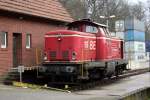 Betriebspause für die D 21 der Bentheimer Eisenbahn am 3.2.2015 in Bad Bentheim.