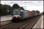 Vectron X4E-863 von Boxxpress kam am 15.0ß8.2015 um 10.01 Uhr mit einem Container Zug Richtung Bremen durch den Bahnhof Verden.