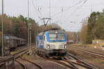 BOXX 193 883 in Eystrup aufgenommen vom Bahnsteigende Gleis 1 28.1.2022
