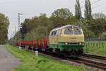 BEG 218 396-0 auf der Hamm-Osterfelder Strecke am BÜ km 66,7 Kerstheiderstr. 11.4.2024