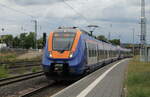 Cantus 1442 650 + 1442 651 als RB 24237 von Kassel Hbf nach Fulda, am 08.06.2022 in Bebra.