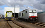 Die bei der Regiobahn Bitterfeld eingesetzten 285 108 und 275 801 wurden zum Tag der Chemie in Bitterfeld am 22.09.18 ausgestellt.