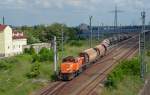 275 020 bespannte am 25.05.14 den Quarzsandzug von Bitterfeld nach Torgau.