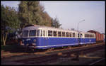 Nach dem Ende der Vennbahn kam diese Triebwagen Einheit zur Umarbeitung in das BW Lengerich Hohne zur Teutoburger Wald Eisenbahn.