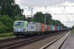 193 891 durchfährt Hohen Neuendorf West mit einem Containerzug in Richtung Osten.

Hohen Neuendorf 16.07.2020