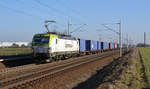 Am 15.02.17 führte der Captrain-Vectron 193 893 einen Containerzug durch Rodleben Richtung Magdeburg.