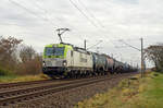 Am 12.12.23 führte 193 894 der Captrain einen Kesselwagenzug durch Greppin Richtung Dessau, welchen sie in Bitterfeld abgeholt hatte.