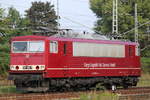 155 016-9 von der CLR-Cargo Logistik Rail-Service stand am Vormittag des 29.08.2020 in Rostock-Bramow.