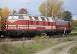 228 321-6 und 155 016-9 waren am Mittag in Rostock-Bramow abgestellt.24.10.2020