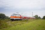 111 111-1 mit dem RE3-Ersatzzug am 18.08.2021 in Kamen-Westick 
