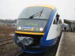 Desiro Triebwagen der LausitzBahn am 15.12.02 in Spremberg.