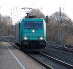 185 609-5 von Crossrail   kommt aus Richtung Aachen-West,Laurensberg,Richterich und fährt durch Kohlscheid und fährt als Lokzug aus Aachen-West nach Herzogenrath  und fährt in Richtung