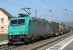 185 576 mit DGS 40051 (Crossrail, Zeebrugge–Piacenza) am 18.03.2016 in Kollmarsreute