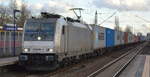 CTL Logistics GmbH mit der akiem Lok  186 261-4  [NVR-Number: 91 80 6186 261-4 D-AKIEM] und Containerzug aus Polen Richtung Hamburg am 17.01.19 Bf.