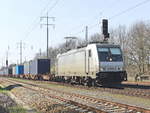 CTL Logistics GmbH mit der akiem Lok  186 261-4  (NVR-Number: 91 80 6186 261-4 D-AKIEM) und einem Containerzug am 07.