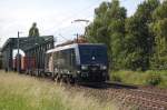 189 911 CTL Logistik am 10.06.2009 nach berquerung des Mittellandkanals bei Peine