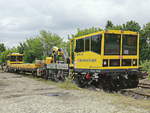 Gleisarbeitsfahrzeug GKW 308 - BAWOMAG 54.22 (D-DB 99 80 9120 011-8)  der DB Bahnbau Gruppe GmbH am 07.