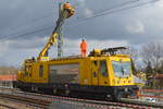 Es geht am Karower Kreuz Berlin voran bei den Bauarbeiten, jetzt endlich wird an der Hochleitung gebaut.