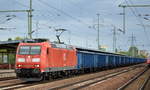 DB Cargo Deutschland AG mit  185 041-1  [NVR-Number: 91 80 6185 041-1 D-DB] und einem Kohlezug aus Polen mit offenen Drehgestell-Güterwagen der PKP Cargo am 20.08.18 Bf.