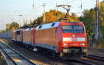 DB Cargo Kunterbunt-Lokzug mit Zuglok  152 078-2  [NVR-Number: 91 80 6152 078-2 D-DB] mit   189 015-1  [NVR-Number: 91 80 6189 015-1 D-DB] + Rpool 155 141-5 (91 80 6 155 141-5 D-Rpool) +  185 214-4 