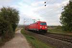 DB Cargo Bombardier Traxx 185 232-6 mit gemischten Güterzug am 25.10.18 bei Walluf rechte Rheinstrecke