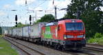 DB CargoAG [D] mit  193 312  [NVR-Nummer: 91 80 6193 312-6 D-DB] und Taschenwagenzug am 15.06.20 Bf.