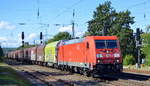 DB Cargo AG [D] mit  185 208-6  [NVR-Nummer: 91 80 6185 208-6 D-DB] und einem Coil-Transportzug am 28.09.20 Bf.